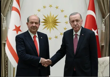 Cumhurbaşkanı Erdoğan, KKTC Cumhurbaşkanı Tatar ile görüştü