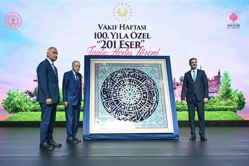 BAKAN ERSOY, VAKIFLAR GENEL MÜDÜRLÜĞÜNCE RESTORASYONU YAPILAN 201 ESERİN AÇILIŞINDA KONUŞTU