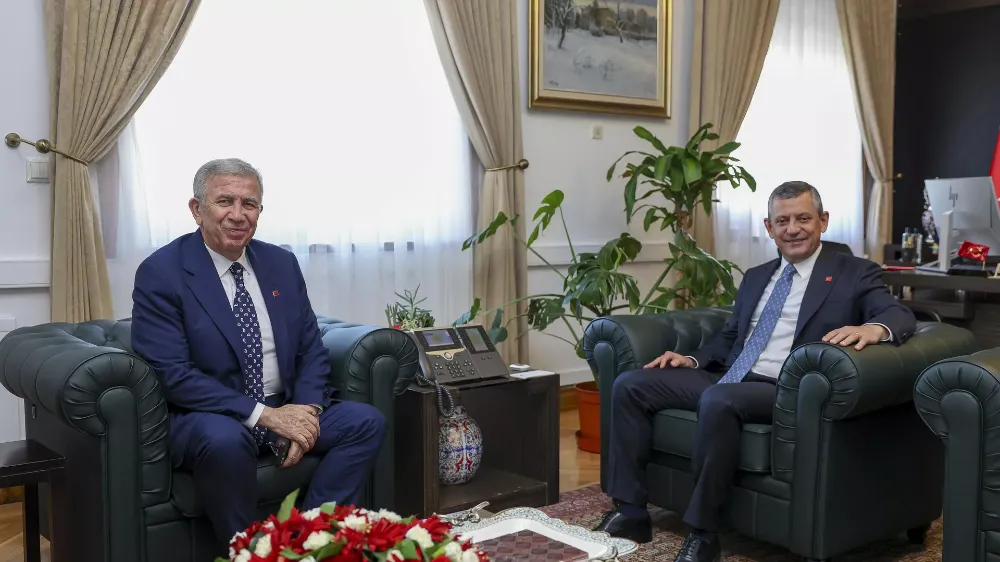 CHP LİDERİ ÖZEL  ABB BAŞKANI YAVAŞ İLE BİR ARAYA GELDİ