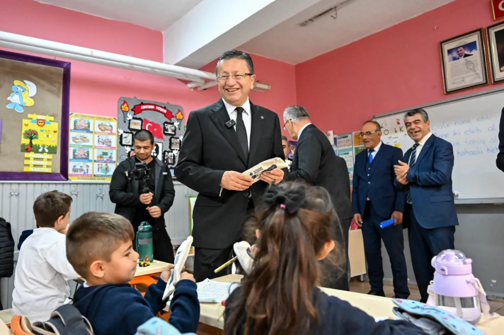 BAŞKAN TİRYAKİ’DEN AYDINLIKEVLER İLKOKULU’NA ZİYARET