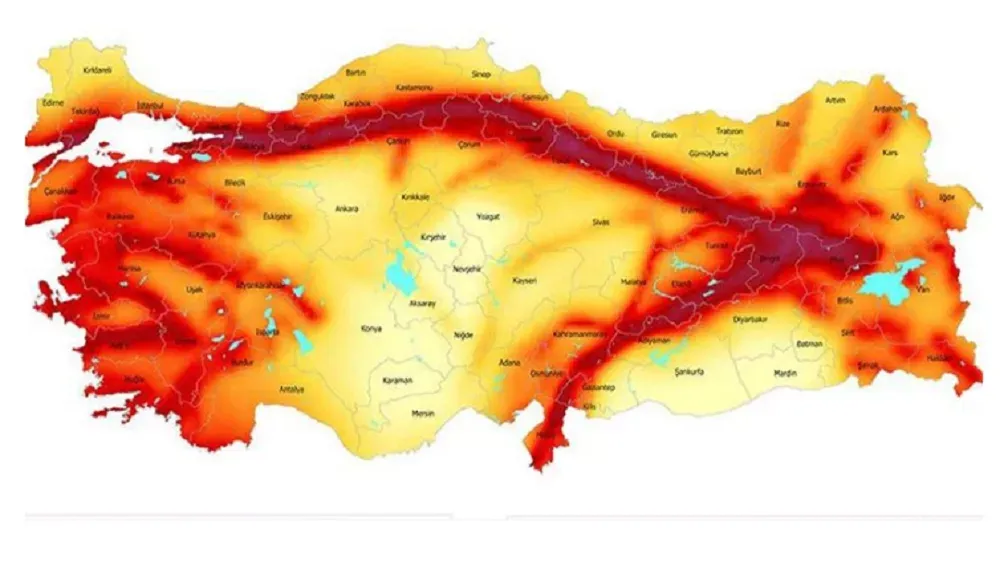 TÜRKİYE FAY HATTI HARİTASIN YENİLENDİ