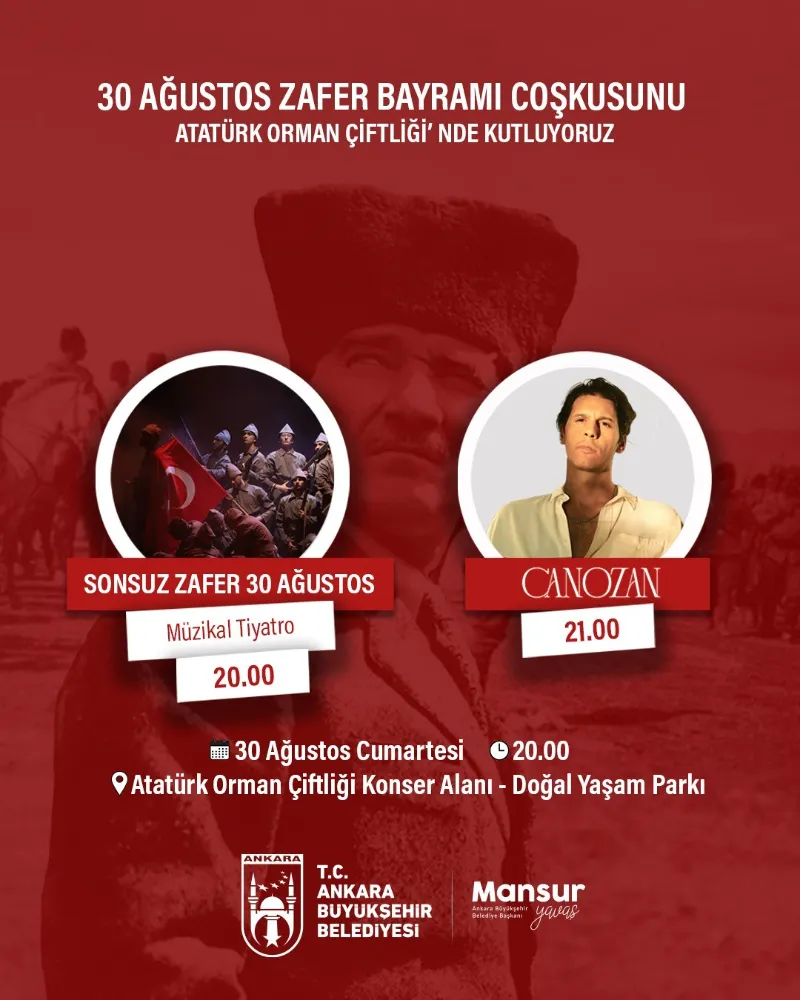 30 AĞUSTOS ZAFER BAYRAMI BAŞKENT’TE COŞKUYLA KUTLANACAK