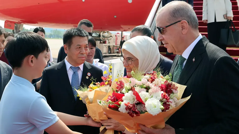 CUMHURBAŞKANI ERDOĞAN ŞANGHAY İŞBİRLİĞİ ÖRGÜTÜ LİDERLER ZİRVESİ İÇİN ÇİN